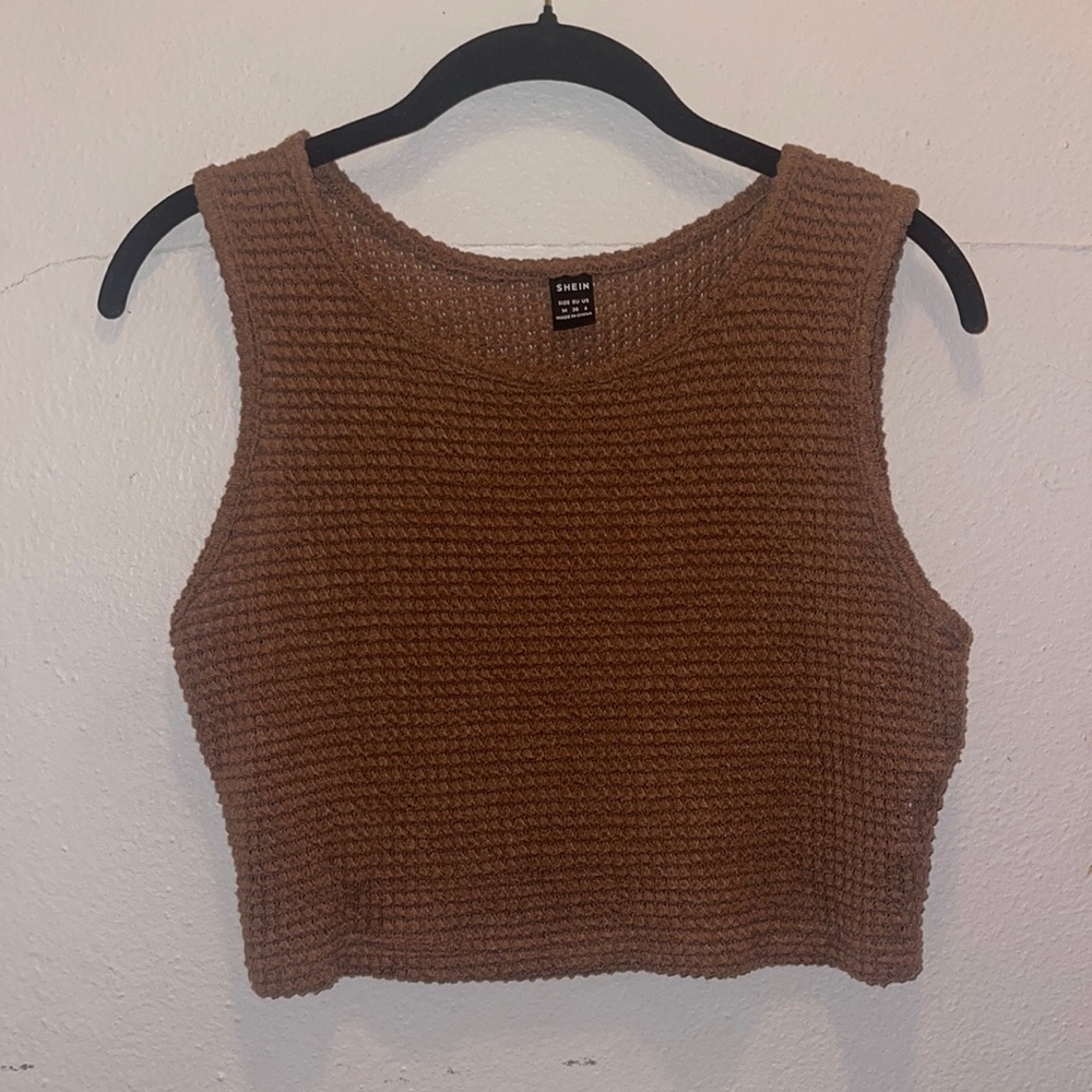 SHEIN Size Medium Brown Cropped Tank